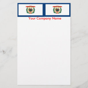 Papelaria Papel de carta com a bandeira da Virgínia Ocident