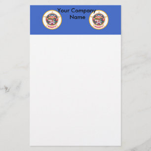 Papelaria Papel de carta com a bandeira de Minnesota