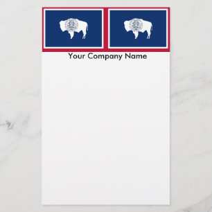 Papelaria Papel de carta com a bandeira de Wyoming