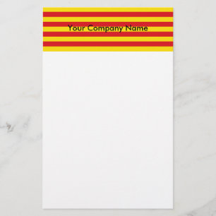 Papelaria Papel de carta com bandeira da Catalunha