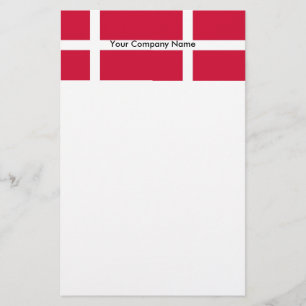 Papelaria Papel de carta com bandeira da Dinamarca
