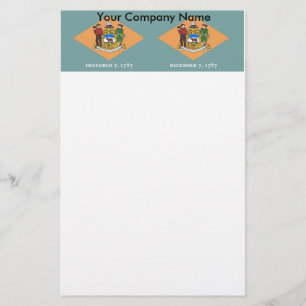 Papelaria Papel de carta com bandeira de Delaware