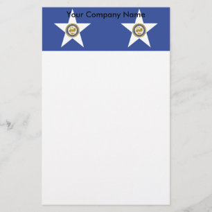 Papelaria Papel de carta com bandeira de Houston, EUA
