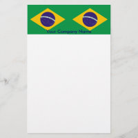 Papel de Carta com Bandeira do Brasil