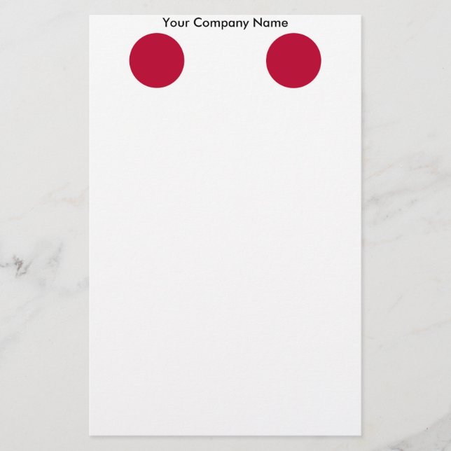 Papelaria Papel de carta com bandeira do Japão (Frente)