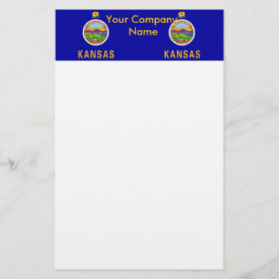 Papelaria Papel de carta com bandeira do Kansas