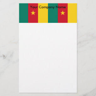 Papelaria Papel de carta com bandeira dos Camarões