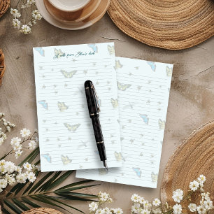 Papelaria Papel de Carta com Borboletas Beneficiárias para J