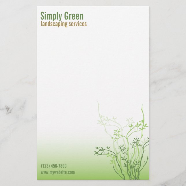 Papelaria Papel de carta comercial profissional simplesmente (Frente)