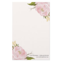 Papel de carta cor-de-rosa com água desenhada