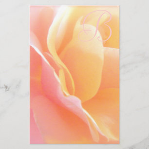 Papelaria Papel de carta cor-de-rosa do monograma