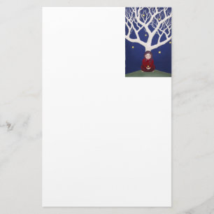 Papelaria papel de carta da árvore da estrela