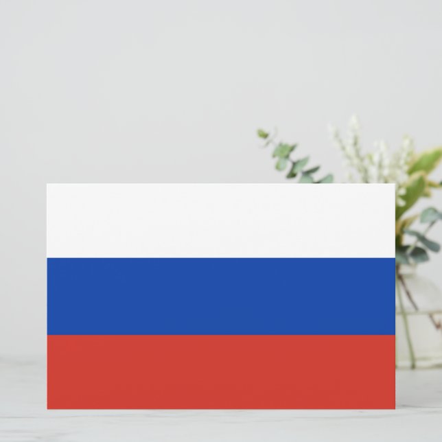 Papelaria Papel de Carta da Bandeira Russa (Rússia) (Em pé/Frente)