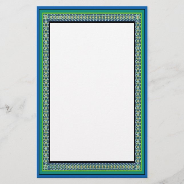 Papelaria Papel de carta da caminhada do pavão (Frente)