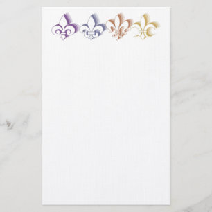 Papelaria Papel de carta da flor de lis