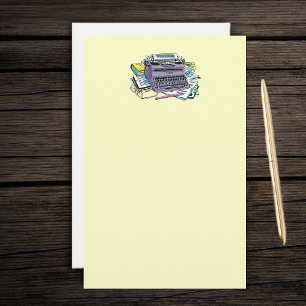 Papelaria Papel de carta da máquina de escrever