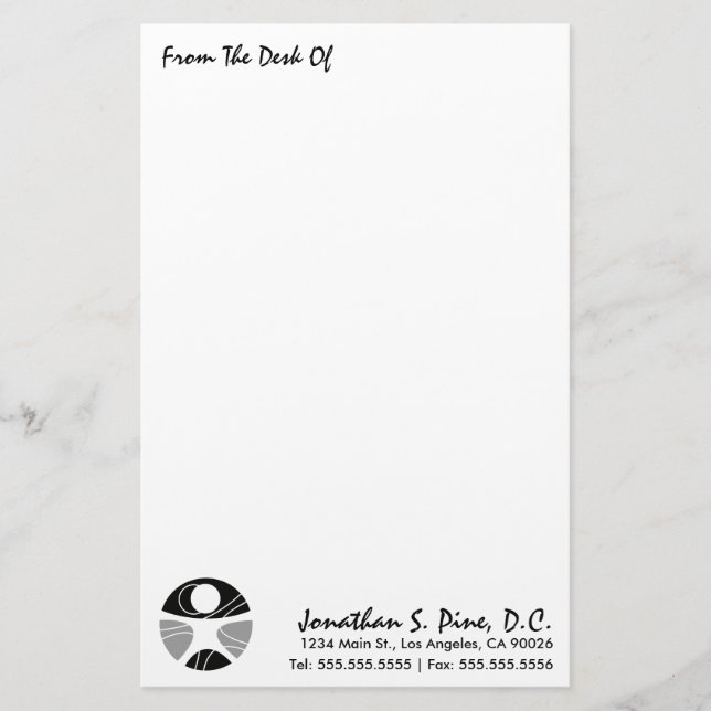 Papelaria Papel De Carta "Da Mesa De" (Frente)