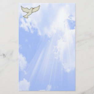 Papelaria Papel de carta da pomba do cristão