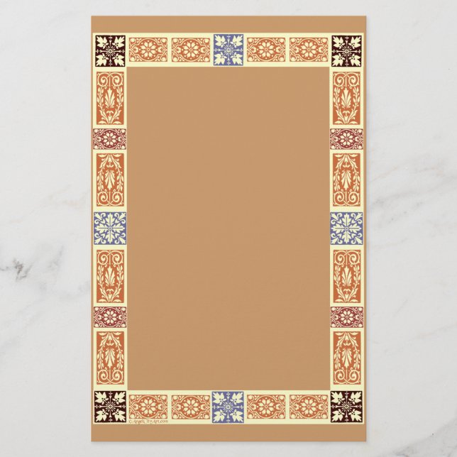 Papelaria Papel de Carta das Cores de outono (Frente)