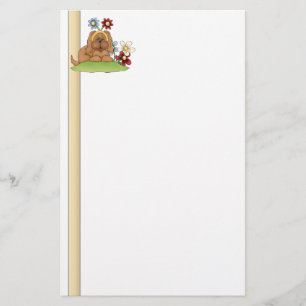 Papelaria Papel de Carta das Flores de Pup