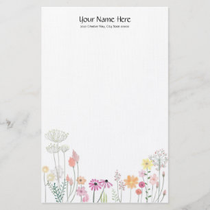 Papelaria Papel de Carta das Flores Selvagens