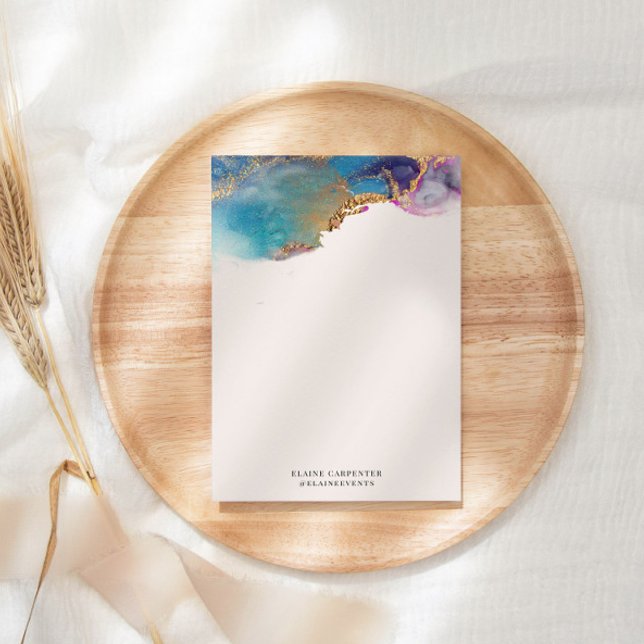 Papelaria Papel de Carta das Molas de Ouro de Água Monograma (Criador carregado)