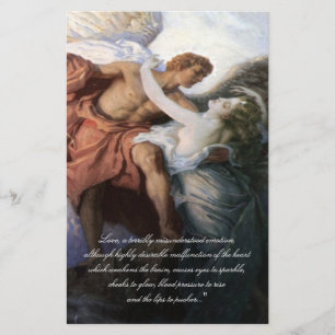 Papelaria Papel de Carta de Anjo e Citação de Amor