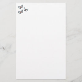 Papelaria Papel de carta de Borboletas Azul