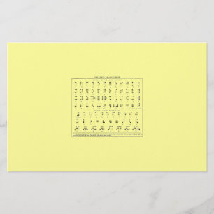 Papelaria Papel de carta de Braille alfabeto
