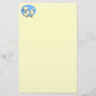 Papelaria Papel de carta de Cartoon de Poodle Envelhecido