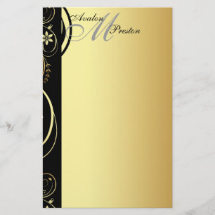 Papelaria Papel de carta de Casamento de Rolagem Floral do M