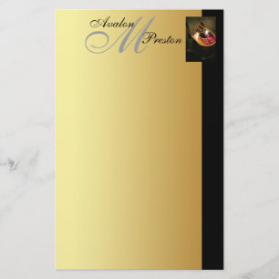 Papelaria Papel de carta de Casamento por Monograma Mascarad