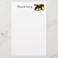 Papel de Carta de Cavalo Negro
