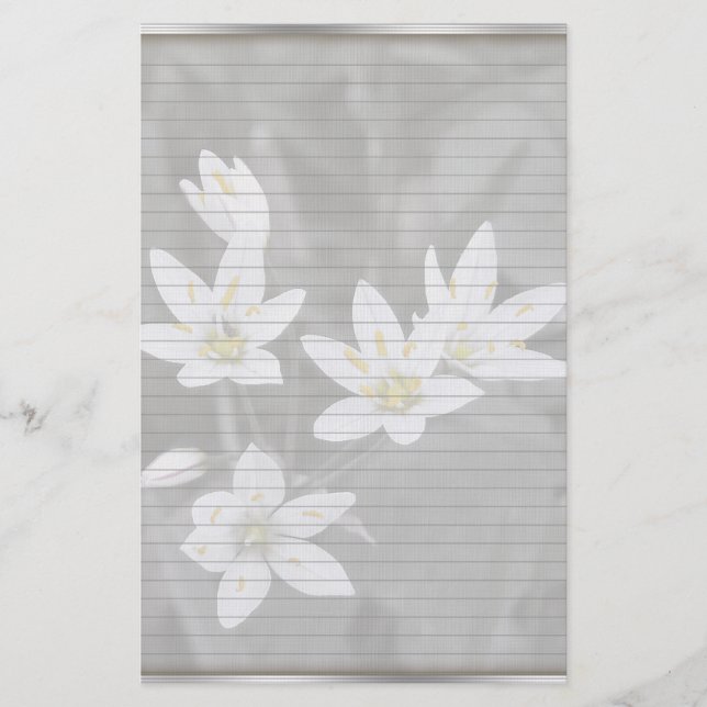 Papelaria Papel de Carta de Cluster de Flores Selvagens com  (Frente)