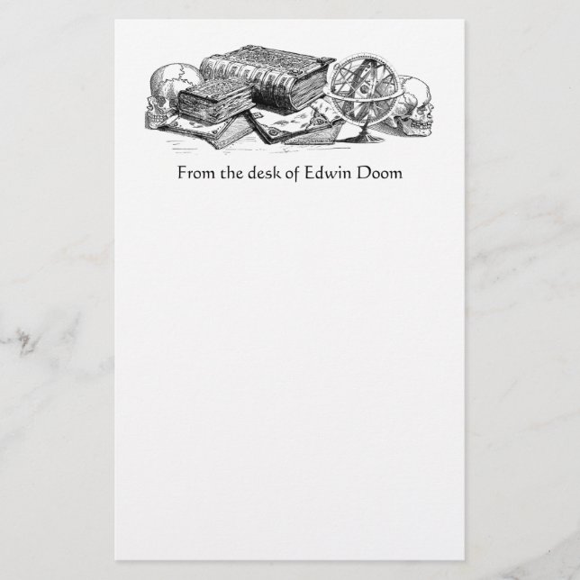 Papelaria Papel de Carta de Conhecimento e Morte (Frente)