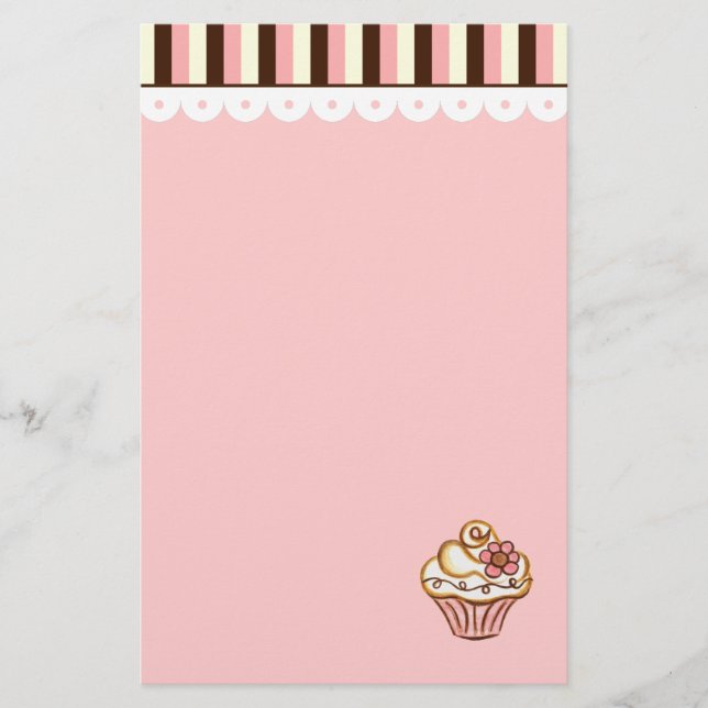 Papelaria Papel de Carta de cupcake (Frente)
