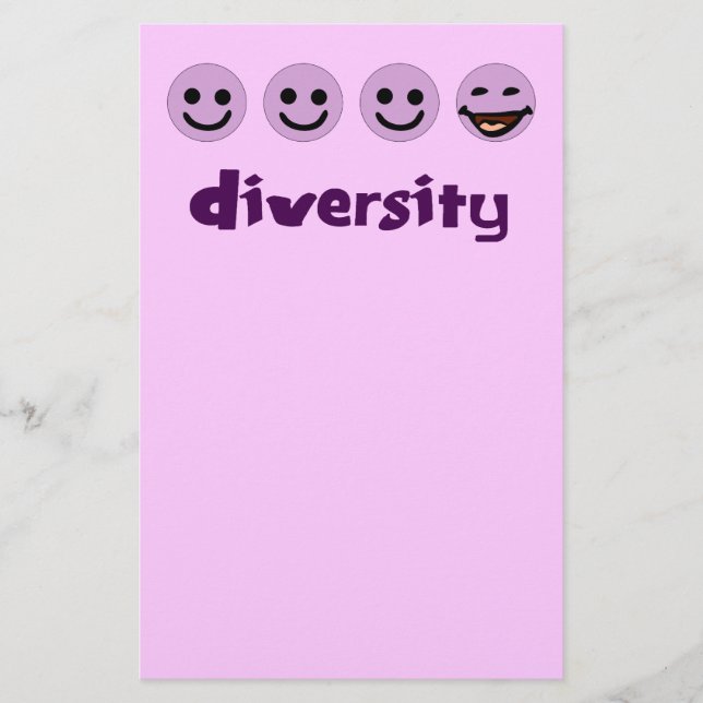 Papelaria Papel de Carta de Expurgação da Diversidade (Frente)