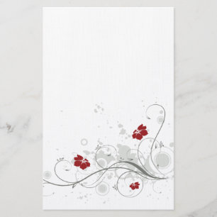 Papelaria Papel de carta de Flores Retro