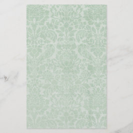 Papelaria Papel de carta de Folhas Extras do Damasco Verde d