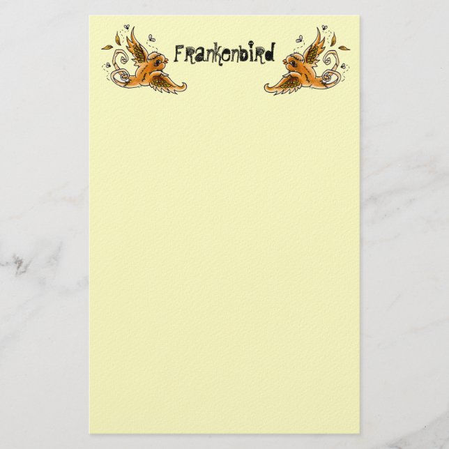 Papelaria Papel de carta de Frankenbird (Frente)