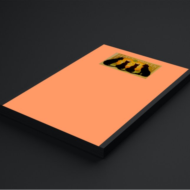 Papelaria Papel de carta de Gatos Pretos do Dia das Bruxas (Criador carregado)