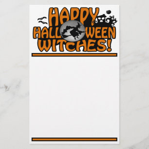 Papelaria Papel de carta de Halloween, personalizável