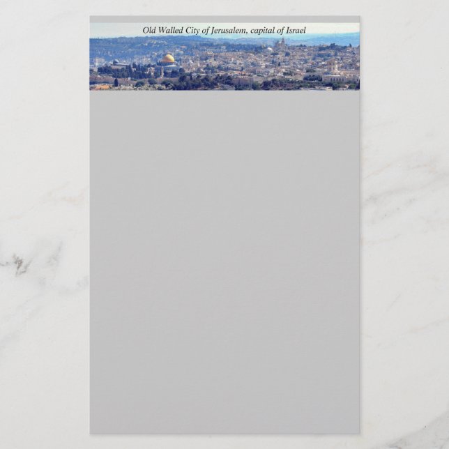 Papelaria Papel de carta de Jerusalem (Frente)
