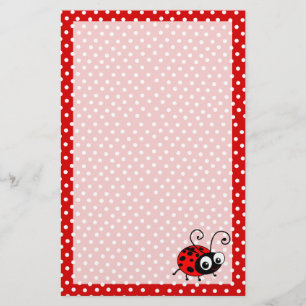 Papelaria papel de carta de ladybug