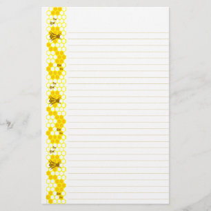 Papelaria Papel de Carta de Mel Amarelo