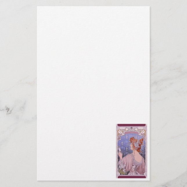 Papelaria Papel de carta de mulher caída (Frente)