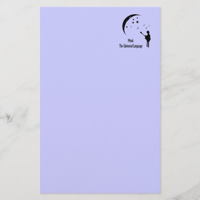 Papelaria Papel de carta de música (Frente)