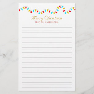 Papelaria Papel de Carta de Natal Personalizado com Luzes