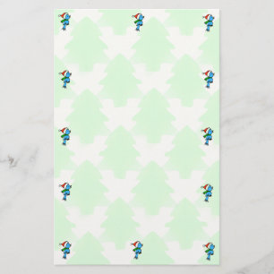 Papelaria Papel de carta de Natal Pine Trees e Bluebird
