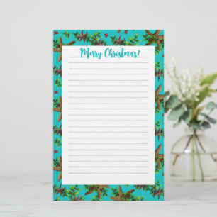 Papelaria Papel de Carta de Natal Tropical para Carta Famili